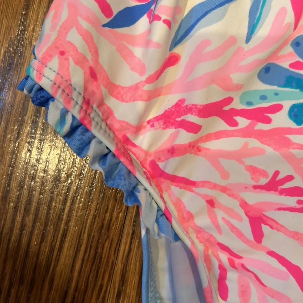 Lilly Pulitzer Kids UPF 50 Juliet Swimsuit Kaleidoscope coral NWT sizes 10&14 - Picture 4 of 12